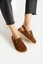 Safari Women's Genuine Leather Buckle Leopard Pattern Coconate Sandals - 3