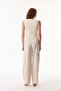 Women's Stone Color Loose Fit Cargo Pants - 2