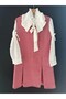 Vintage Sleeveless Female Child Dress Shirt Twinset - 2