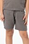 Western Pocket Detailed Summer Muslin Boy Shorts Gray Gray - 3