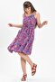 Strappy Voile Melisa Short Summer Ethnic Dress Lilac Lilac - 4