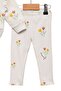 Baby Girl Stone Sweatshirt and Ribbed Leggings - Top and Bottom Set - 2