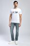 Round Neck White Men's T-Shirt 252 Lcm 242002 Drawinglogo