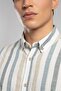 Drake Men's 100% Cotton Long Sleeve Woven Shirt Navy Blue-Beige - 4