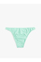 Textured Bikini Bottom with Accessory Detail - 2