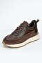 Gaston Genuine Leather Handmade Men's Brown Sneaker Shoes
