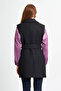 Black Vest with Stamp Textured Buttons - 5