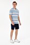 100% Cotton Polo Neck Striped Men's T-Shirt