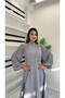 2805 Sleeve Flared Dress with Pleated Details - 2