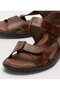 Men's Inside-Out Genuine Leather Orthopedic Summer Flexible and Very Light Casual Shoes Sandals Taba - 5