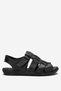 Men's Inside and Outside Genuine Leather Orthopedic Summer Flexible and Very Light Casual Shoes Sandals Black