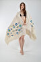 90X180 Peshtemal Rabia Eye Pattern Muslin Fabric Cotton 1 Piece