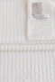 Ivory White Bordered Micro Fiber 100% Cotton 2-Piece Bath Towel Set 50 X 90 - 70 X 140 1101A - 5