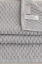 Ivory Grey Embossed Textured Micro Fiber 100% Cotton 2-Piece Hand Face Towel Set 50 X 90 - 50 X 90 1120A - 5