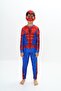 High Quality Spi Muscular Child Masked Black Spider Adem Pattern Pajamas Suit