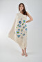 90X180 Peshtemal Rabia Eye Pattern Muslin Fabric Cotton 1 Piece - 6