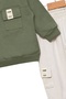 Baby Boy Pocketed Khaki Sweatshirt and Stone Tracksuit Set - Children's Clothing - 5
