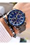Men's Wristwatch with Steel Cord Function 3 Atm Waterproof with 2 Years Warranty+Bracelet as a Gift