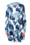 Abstract Patterned Wide-Cut Blue Tunic - - 5