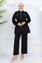 Stoned Linen Airobin Suit Black 4766