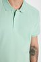 Men's Slim Fit Slim Fit 100% Cotton Green Polo Neck T-Shirt - 3