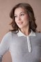 Women's Polo Neck Buttoned Ribbed Premium Quality Knitwear Sweater - 4