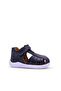 Single Velcro Leather Soft First Step Sandals Navy Blue