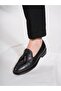 Vittorio genuine leather handmade men's black suede leather loafer - 7