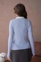 Women's Polo Neck Buttoned Ribbed Premium Quality Knitwear Sweater - 7