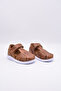Winco Baby Girl and Boy Single Velcro Leather Soft First Step Sandals Tan Color - 7