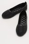 Women's Stone Detailed Stylish Daily Ballerina Shoes Black - 7
