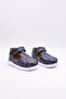 Single Velcro Leather Soft First Step Sandals Navy Blue - 6