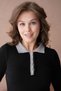 Women's Polo Neck Buttoned Ribbed Premium Quality Knitwear Sweater - 4