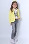 Girl's Jacket 3-Piece Suit with Scarf Jeans Pants with Chain Detail F23 - 2