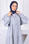 Gray Half Button Modal Dress - 4