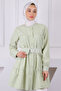 Mint Green Judge Collar Striped Poplin Tunic
