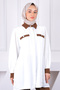 Brown Buttoned Tunic Trousers Suit - 4
