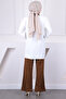 Brown Buttoned Tunic Trousers Suit - 3