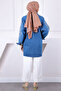 Blue Sequin Embroidered Pocket Denim Jacket - 4