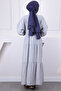 Gray Half Button Modal Dress - 3