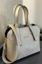 Stylish Zippered Modern Shoulder Bag Gold Color Shoulder Bag - 2