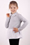 Girls' Shirt Sweatshirt with Detailed Collar Accessory - 3