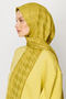 Women's Hijab Silky Jacquard Houndstooth Pattern Shawl*Oliv Green - 4
