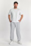 Men's Baggy Adjustable Hem 3-Yarn Brushed Inside Loose Fit Stopper Hem Gray Sweatpants RF0463 - 2