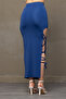 Women's Leg Tie Long Slit Skirt - 8