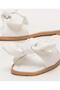 Women's Bowknot Casual Summer Slippers White - 5