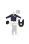 Mi̇lays Bow Tie 100% Cotton Newborn Baby Outfits 5'Li Hospital Exit Set Plain Navy Blue