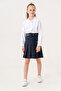 Girl's Belted Pleated Skirt with Shorts 6202