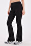 Joy High Waist Pocketed Slimming Spanish Leg Boot Cut Women's Leggings Black - 7