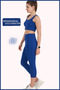 Women's Capri Leggings Below the Knee Cobalt Blue High Waist Recovery Skinny Leg Cot Stitching Detailed Capri 1020 - 4